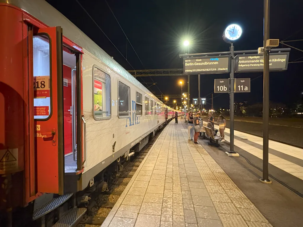 Snälltåget Stockholm - Berlin, 04.09.2025 00:02